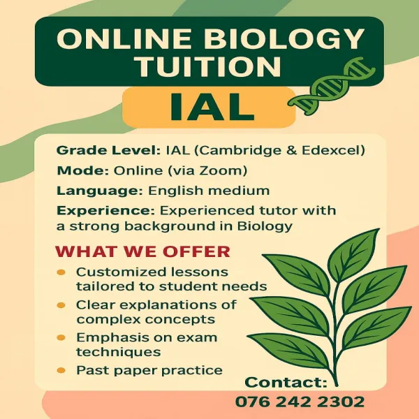 IAL BIOLOGY CLASSES