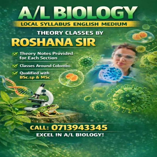 English medium AL Biology Classes