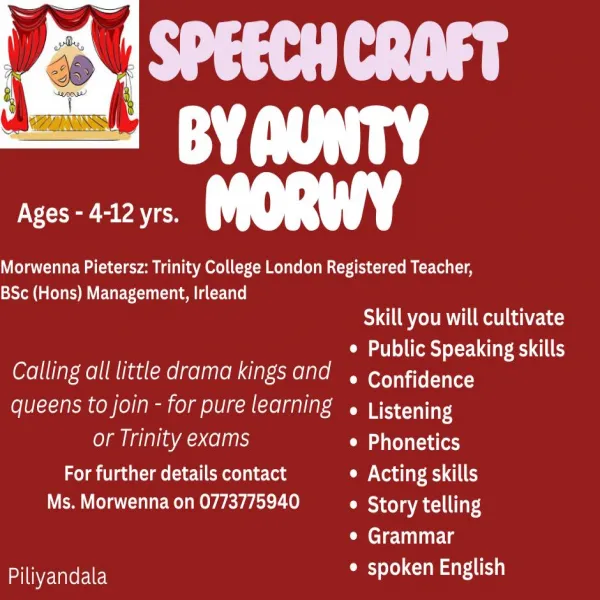 Speech and Drama Classes by Aunty Morwy