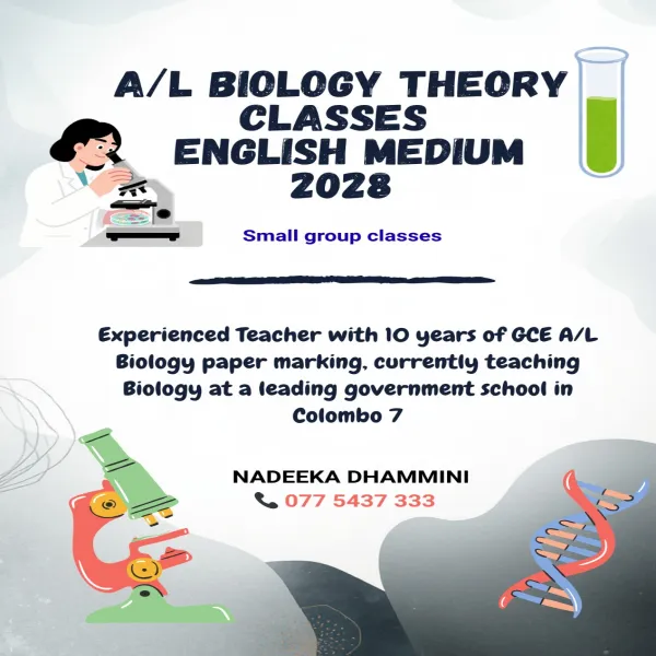 A/L Biology Theory Classes – English Medium 2028