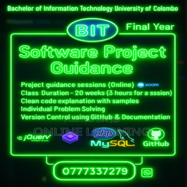 BIT UCSC UoM SLIIT NIBM Final Year Student Software Web Project PHP