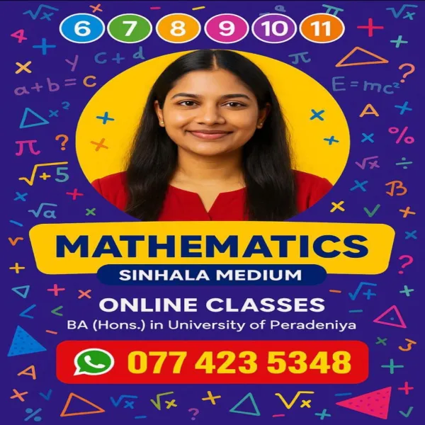 Online maths class for G.C.E. O/L (Local) in All Island
