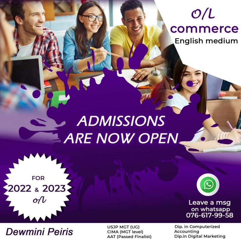 English Medium OL and AL Commerce