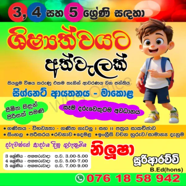ශිෂ්‍යත්ව  පන්ති