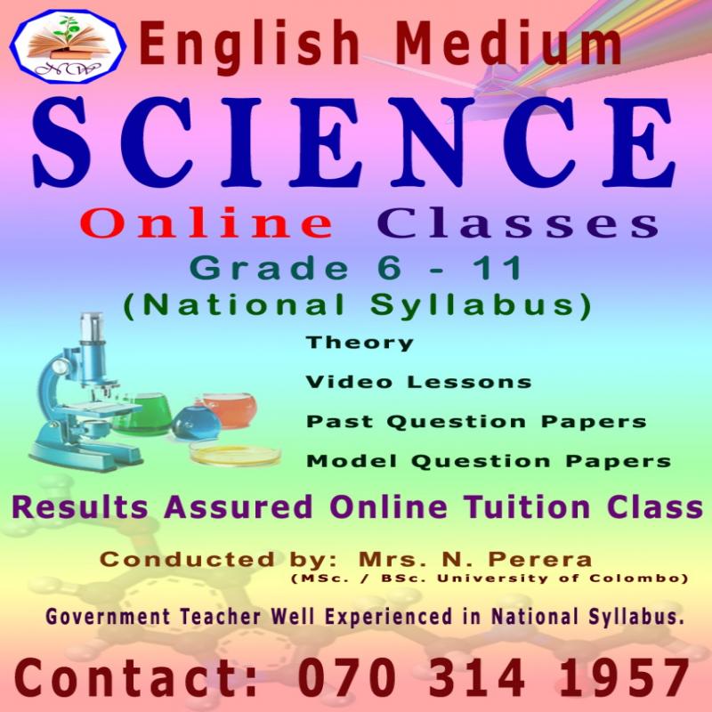 English Medium Science Online Classes