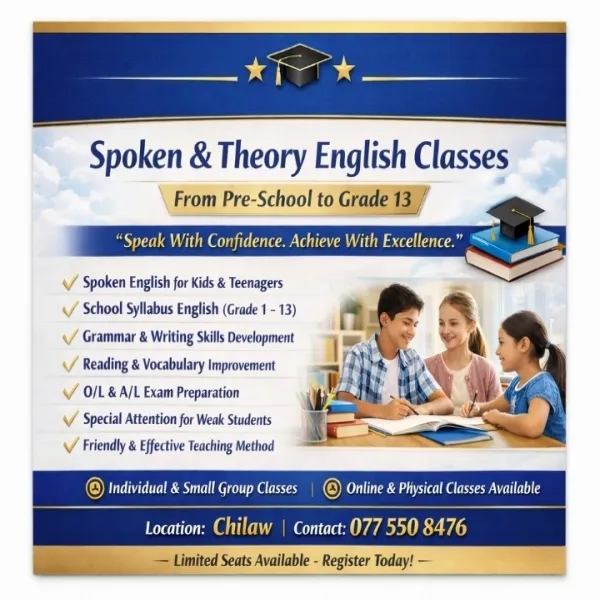 Online and Physical English Spoken and Syllabus classes for students