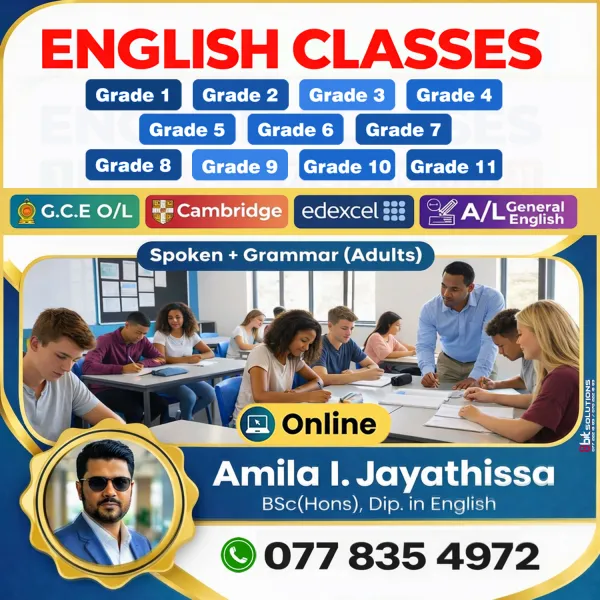 ▲ Grade 6 - 11 English Classes- Local Syllabus | Edexcel | Cambridge ▲
