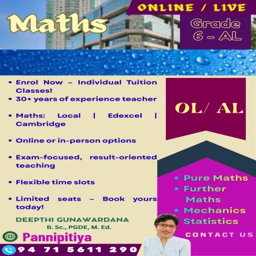 Edexcel / Cambridge / International Maths class