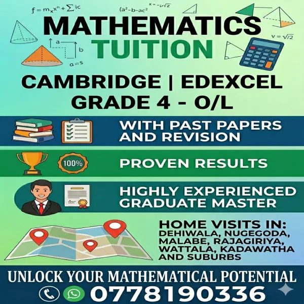 Mathematics Grade 4 - 11 Edexcel , Cambridge and Local