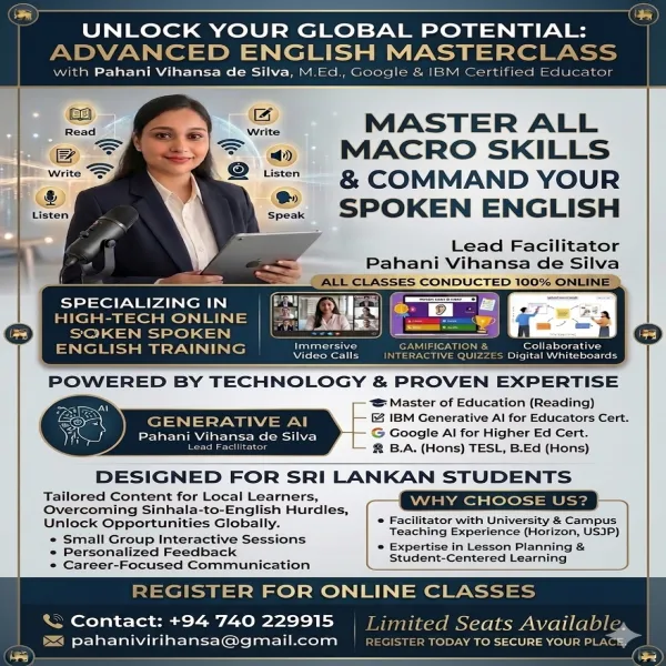 Conquer the Fear: Go from Sinhala to Fluent English!
