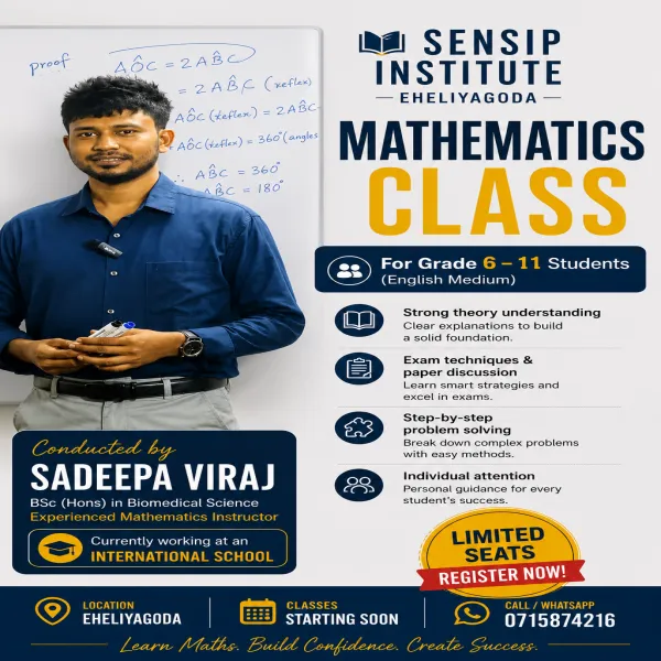 Mathematics class for grade 6-11 students