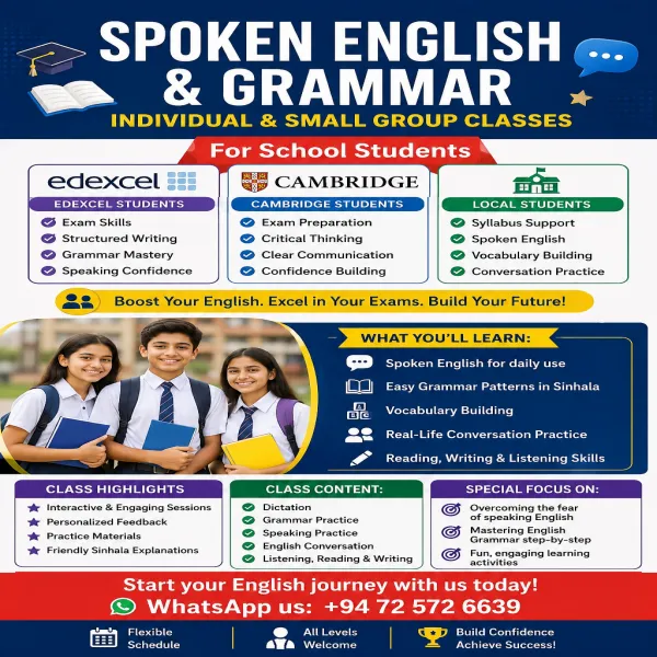 Spoken English & Grammar Classes for School Students