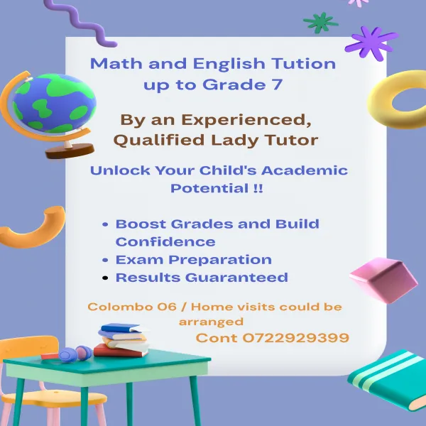 Math and English Classes up to Grade 7