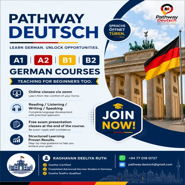 German language course A1 - A2 - B1 - B2