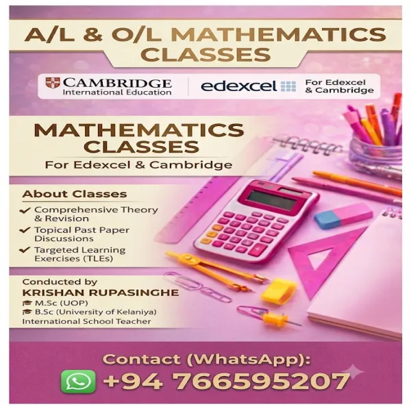 Cambridge and Edexcel Maths classes