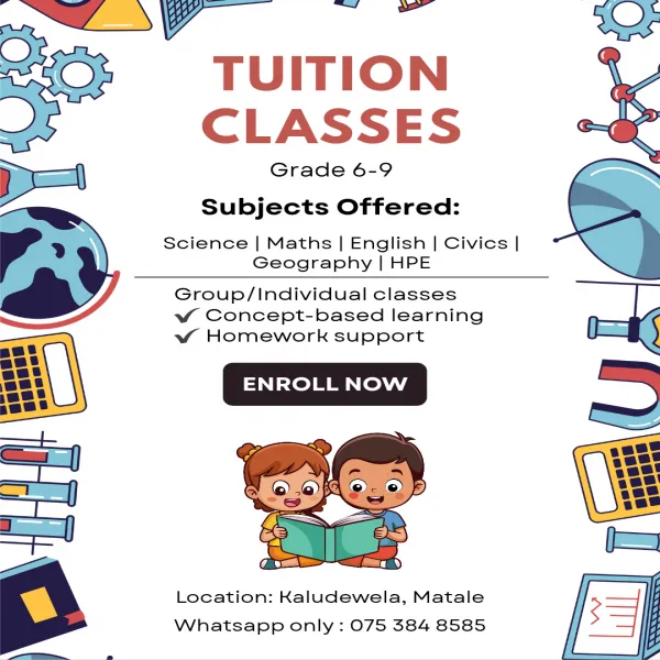 Physical tuition classes grade 6 to 9