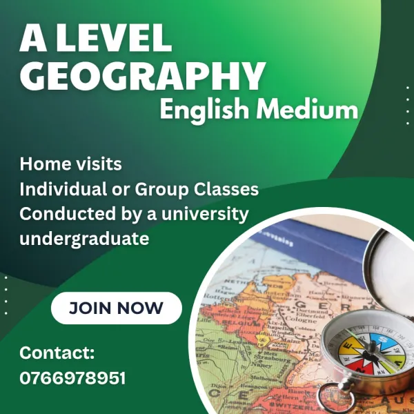 Advanced Level Geography - English Medium