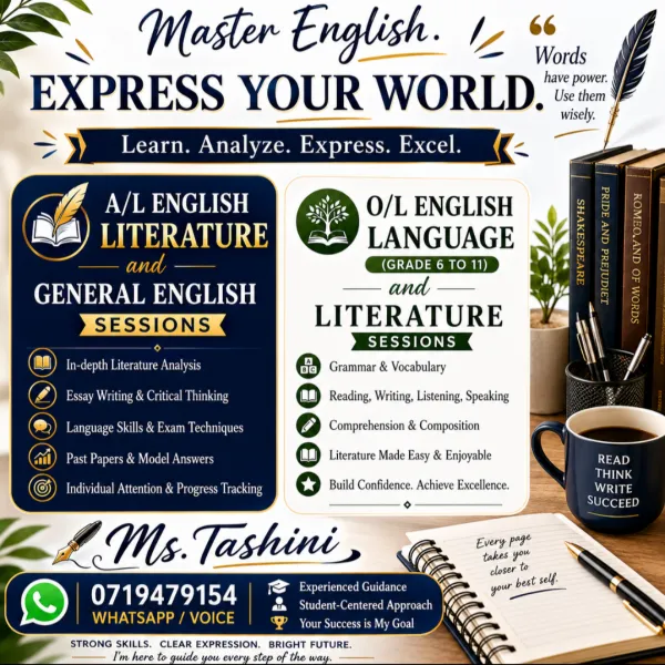 O/L English Language Sessions.