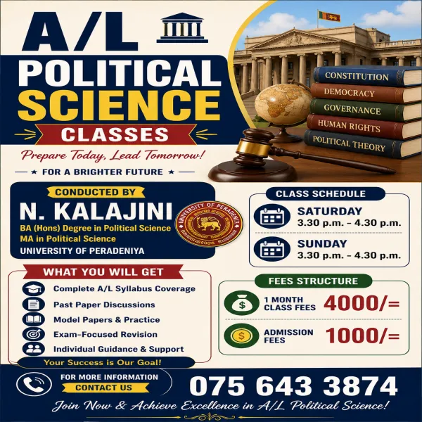 ONLINE CLASSES AVAILABLE FOR GRADE 1- A/L