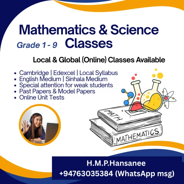 Grade 1 - 9 Mathematics & Science Classes