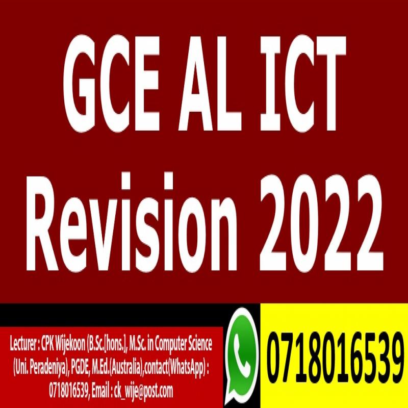 GCE AL ICT Revision 2022