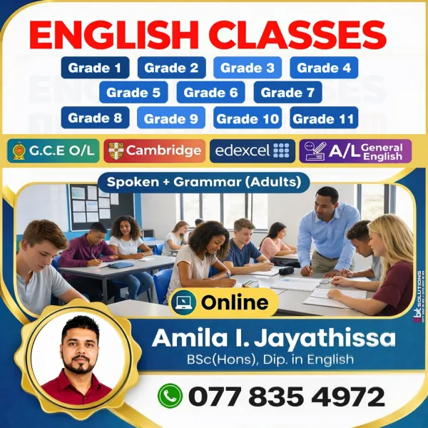 Grade 6 - 13 English Classes - Local | Edexcel | Cambridge