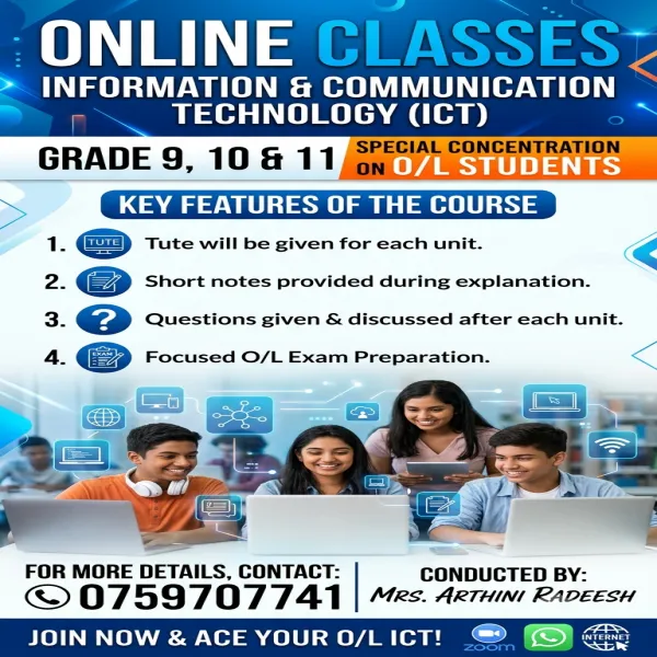 Information and Communication Technology classes for 9, 10, 11