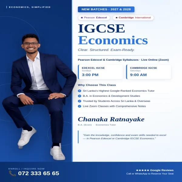 IGCSE ECONOMICS – Edexcel & Cambridge | New Batches