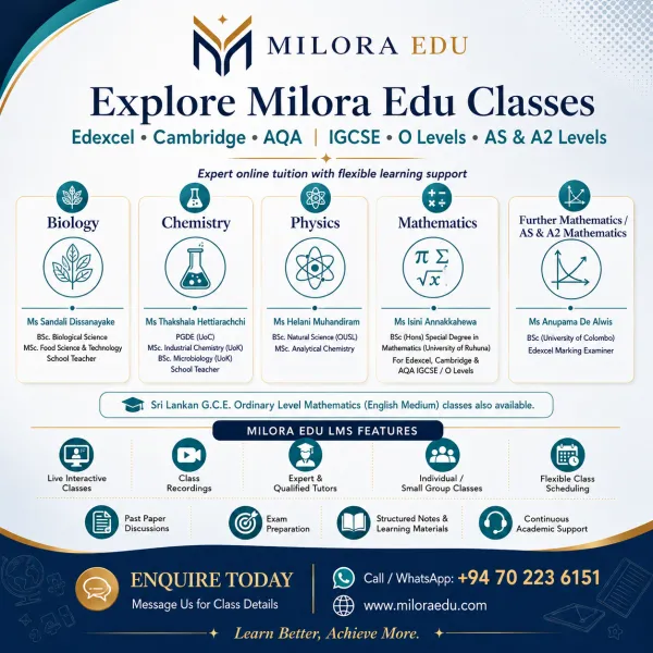 Edexcel / Cambridge/ AQA Live Online Classes
