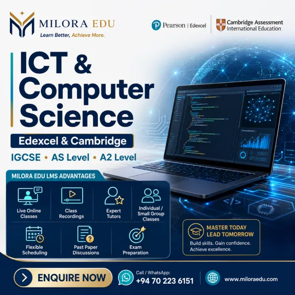 Edexcel ICT & Computer Science – Live Online Classes