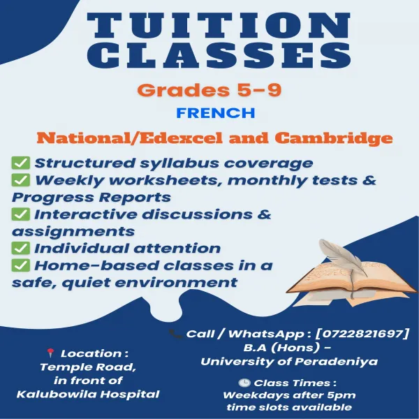 French (Grades 5 - 9) National/Cambridge and Edexcel