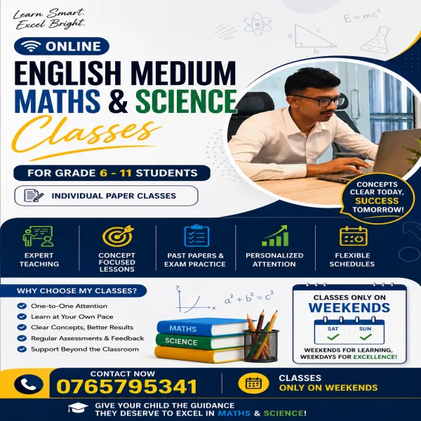 individual Online Maths and Science classes for Grade 6-11