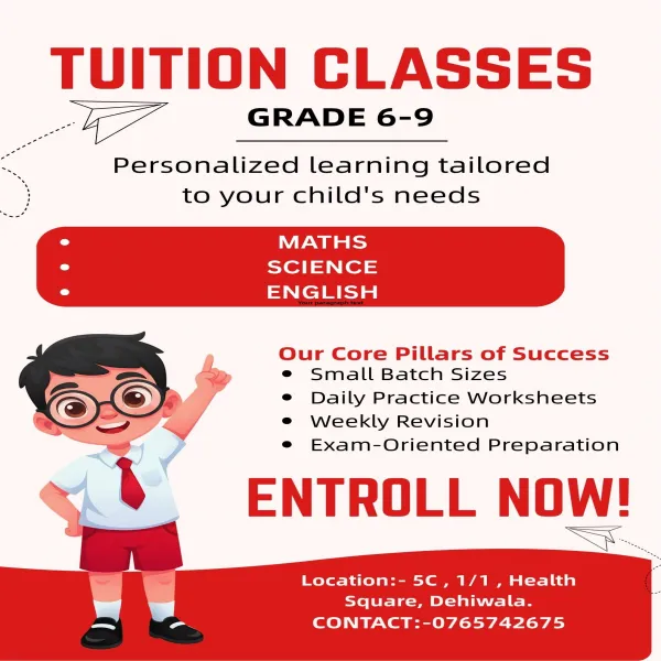 PHYSICAL CLASSES FOR ENGLISH MEDIUM STUDENTS