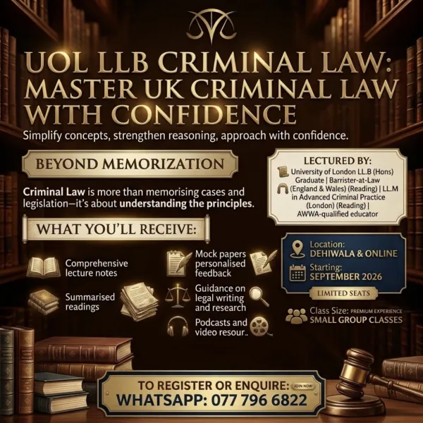 UOL LL.B Criminal Law