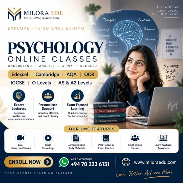 EDEXCEL | CAMBRDIGE | AQA | OCR ONLINE PSYCHOLOGY CLASSES