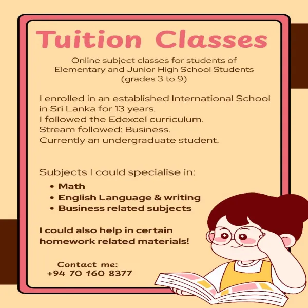 Math and English teacher