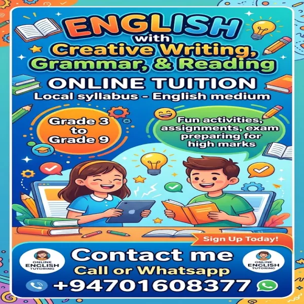 English with Creative writing,  Grammar,  Reading  - Local Syl