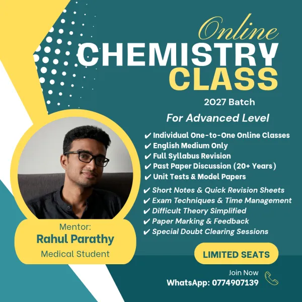 Online Chemistry Classes | 2027 A/L (English Medium)