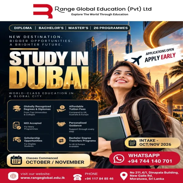 Study in Dubai – October & November 2026 Intakes!