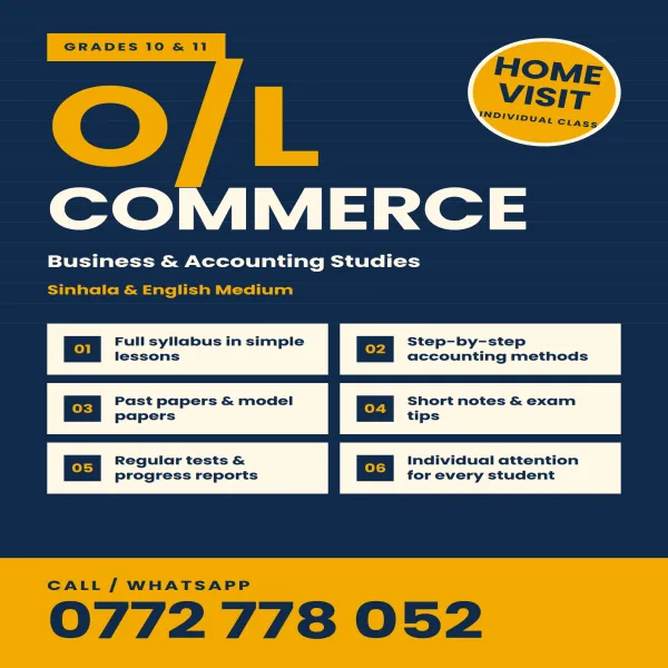 O/L COMMERCE (BUSINESS & ACCOUNTING STUDIES) Grades 10 & 11