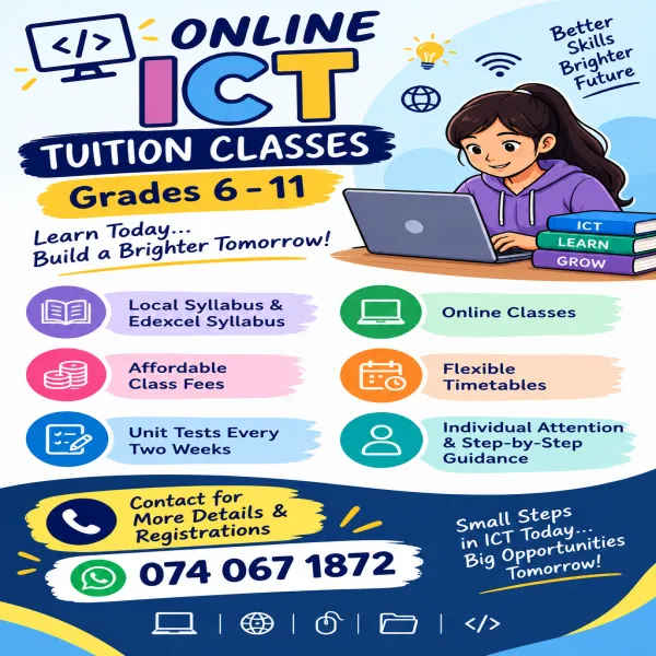Online ICT Tuition Classes - Grade 6-11