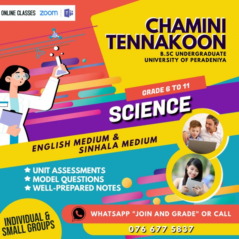 ENGLISH MEDIUM SCIENCE CLASSES GRADE 6-9