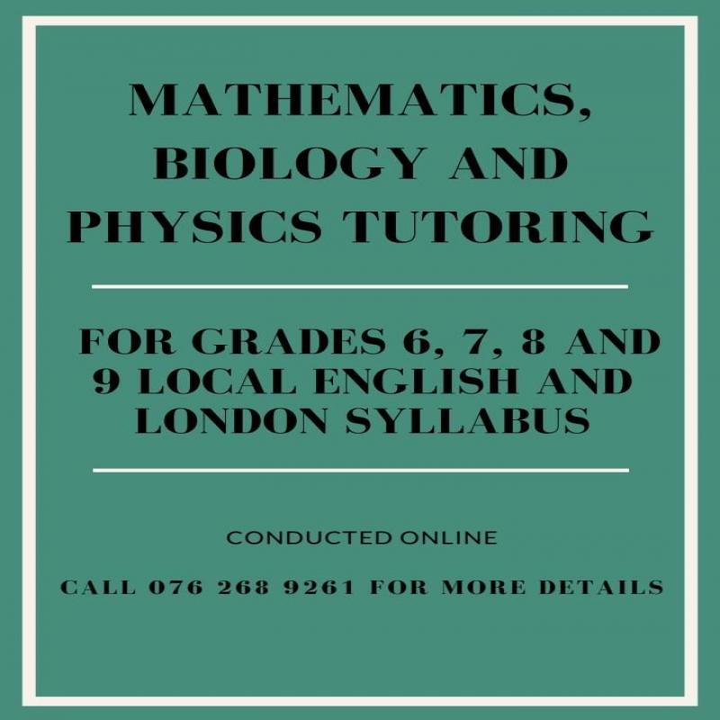 Math tution classes for children of grades 6 and above!