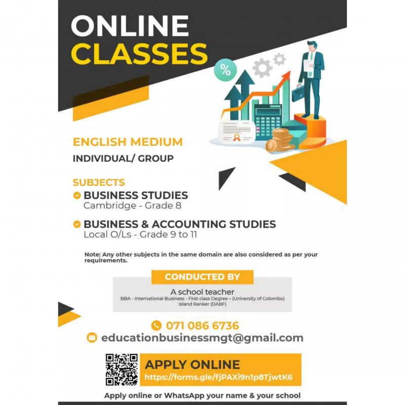 Online classes- Business & Accounting Studies
