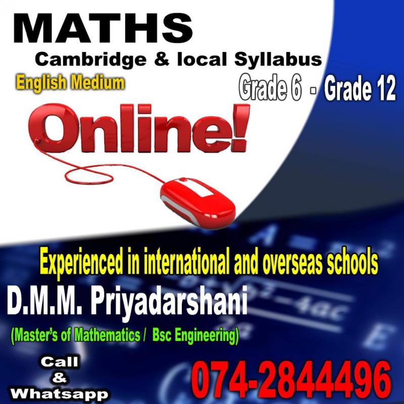 English medium maths for local and cambridge students