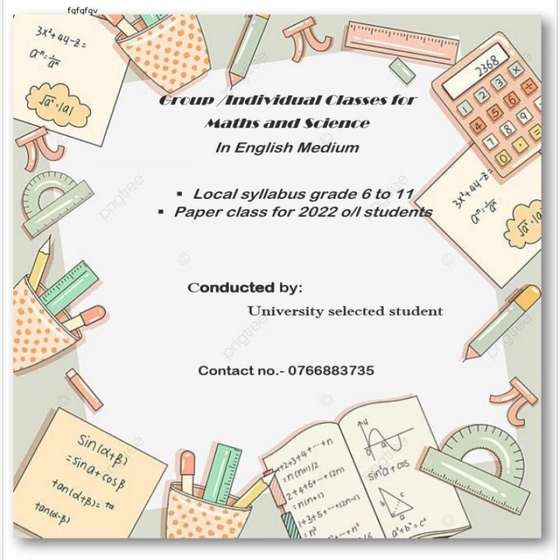 Maths and Science classes