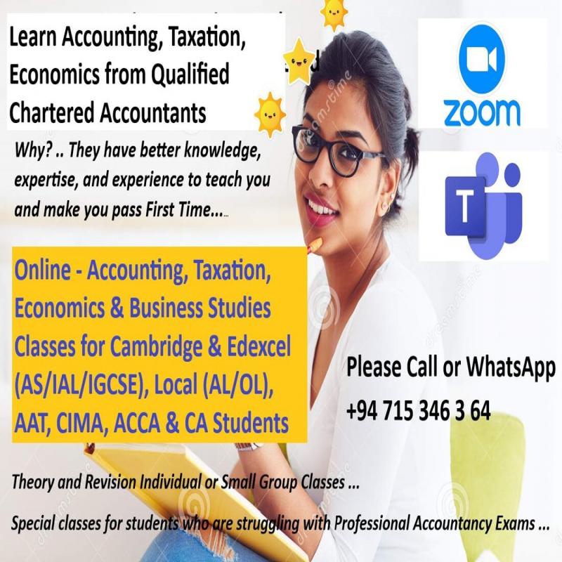 Accounitng / Economics / Business Studies Classes