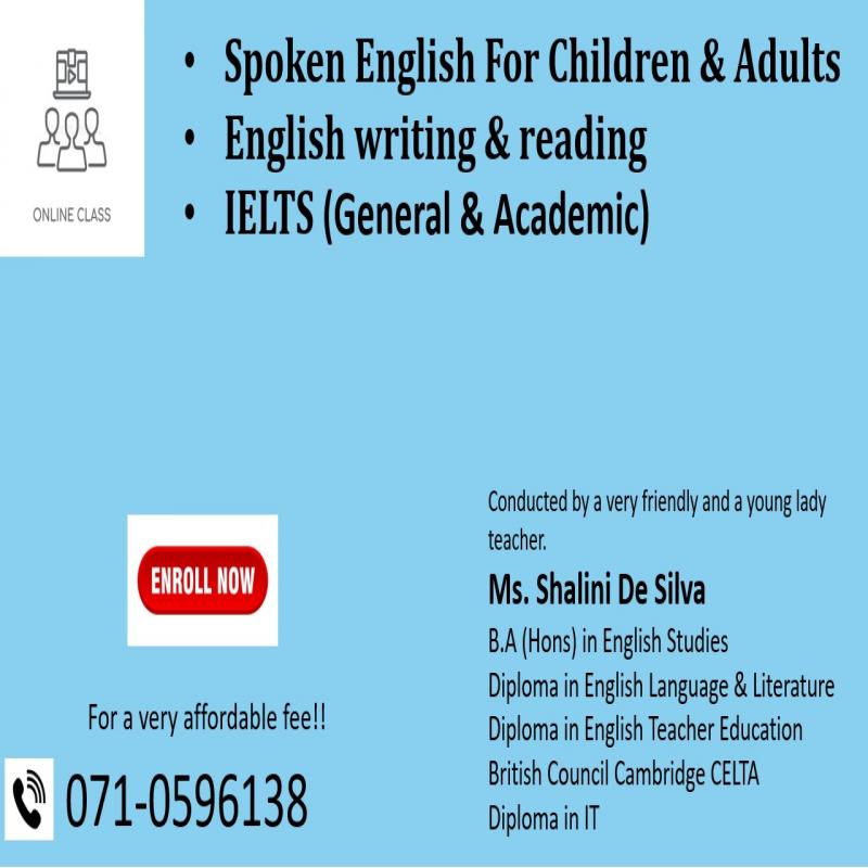 Spoken English For Children & Adults/IELTS