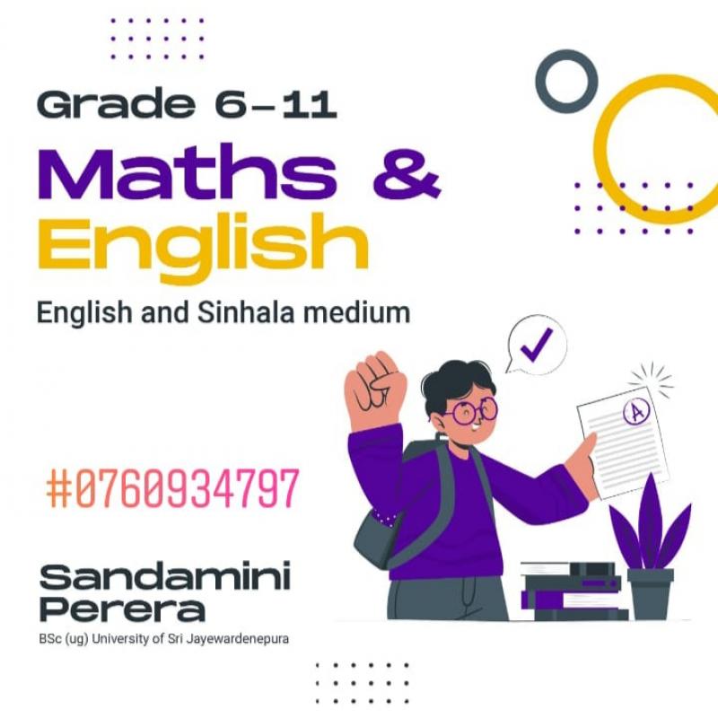 Mathematics and english (english and sinhala Medium) grade 6-11