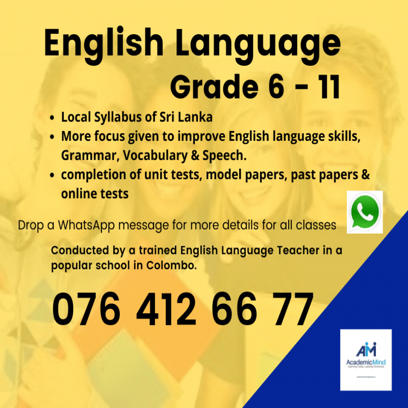 Online English Classes - Grade 6 - O/L